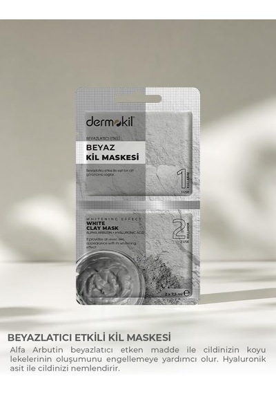 Dermokil Beyazlatıcı Etkili Kil Maskesi 2x 7.5 Ml