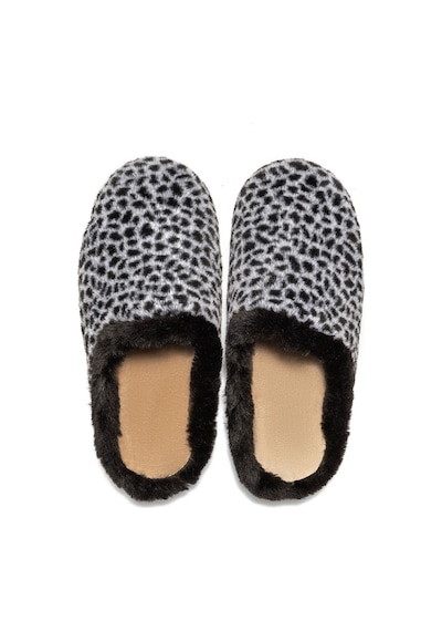 Twigy Leopar Kadın Ev Terliği Siyah 36/41 CC0151A Siyah