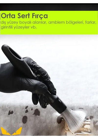 Profesyonel Oto Detaylı Temizlik Fırçası Seti 4 Adet Premium Seri