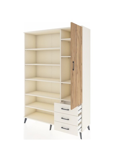 Hyperion Dolap 9 Raflı 3 Çekmeceli Tek Kapaklı 132x44x195 Aytaşı-çam/aytaşı Atlas Çam/aytası Hyperion Dolap 9 Raflı 3 Çekmeceli Tek Kapaklı 132x44x195 Aytaşı-çam/aytaşı Atlas Çam/aytası