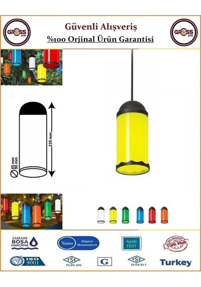 Zerpa Ağaç Feneri - Plastik - Su Geçirmez - Sarı