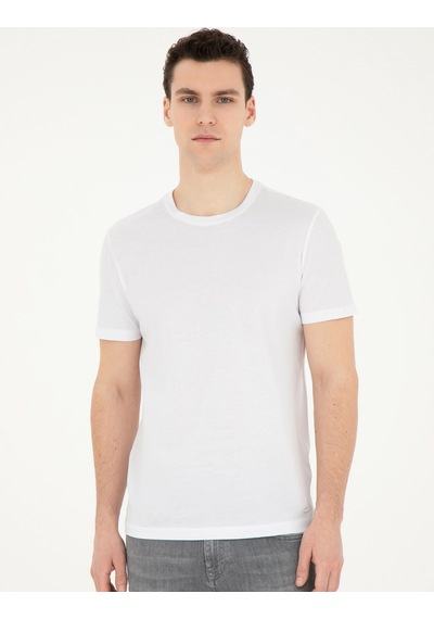 Pierre Cardin Erkek Beyaz Tişört 50284319-Vr013 Beyaz
