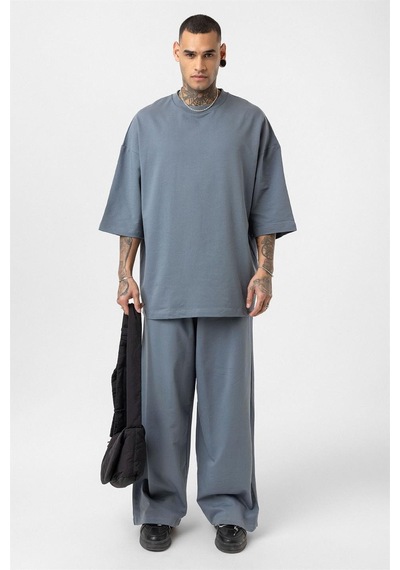 Süper Oversize Takım Füme