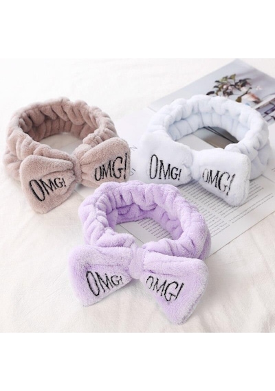 Fiyonklu Omg Saç Bandı Mercan Peluş Saç Bandı Fuşya