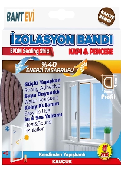 Kapı Pencere Bandı Kahverengi Kapı Pencere Fitili İzolasyon Bandı