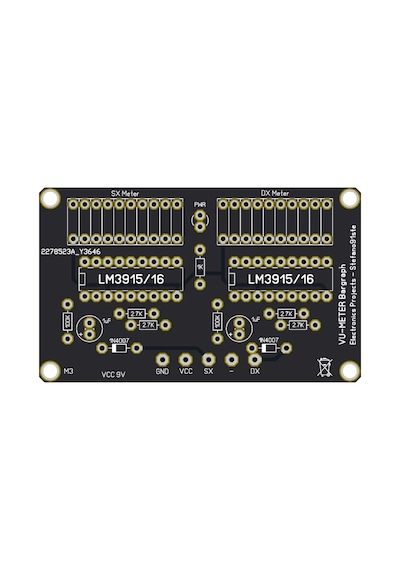 20 Led Stereo Çift Kanal Vu-metre Devresi 30db - Lm3915-lm3916