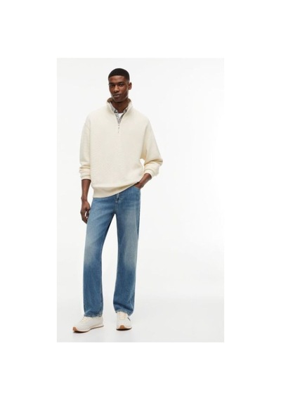 Tommy Hilfiger Ekru Logolu Erkek Sweatshırt-16266