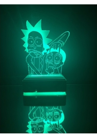 3D Rick And Morty 16 Renk Masa Lambası (507061824)