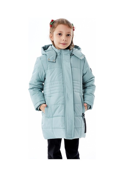 Benitto Kids Kız Çocuk Kapüşonlu Kışlık Şişme Mont 51355 Yeşil