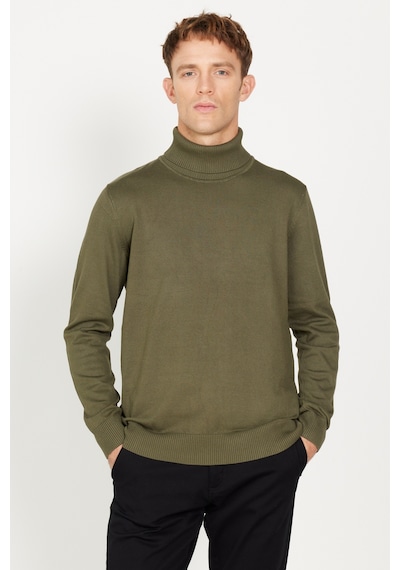 AC&Co / Altınyıldız Classics Erkek Hakı Standart Fit Normal Kesim Tam Balıkçı Yaka Triko Kazak Haki AC&Co / Altınyıldız Classics Erkek Hakı Standart Fit Normal Kesim Tam Balıkçı Yaka Triko Kazak Haki