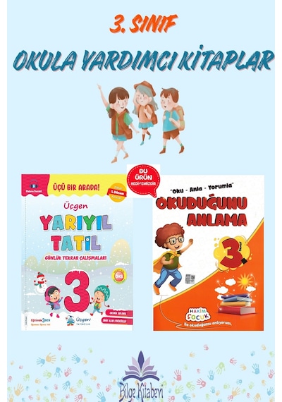 Üçgen 3.sınıf Yarıyıl Tatil Kitabı 1.dönem Konularını Kapsar - Okuduğunu Anlama Hediyeli
