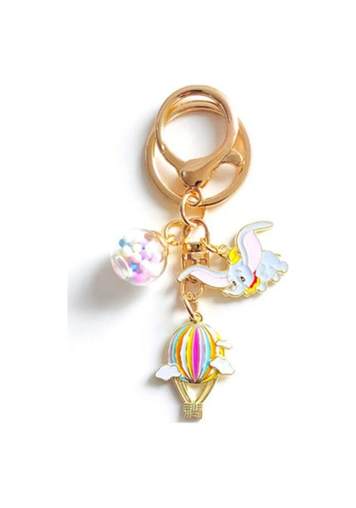 Sevimli Dumbo Metal Charm Anahtarlık Çok Renkli Çok Renkli
