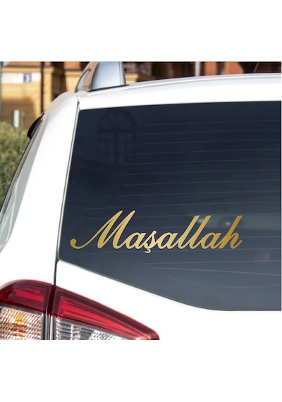 Maşallah 2 Adet Sticker - Araba Oto Motosiklet Karavan Cam Sticker - 00054 20X5 Cm