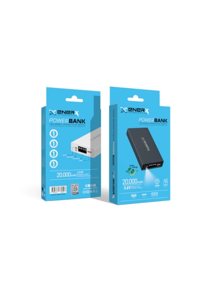 Enerx ENR-P2025DT 20.000 Mah 22.5 Watt Led Göstergeli  Powerbank