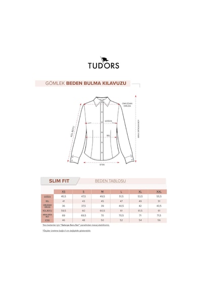 Tudors Kadın Slim Fit Dar Kesim Vücuda Oturan Uzun Kollu Pembe Basic Gömlek-38820 Pembe