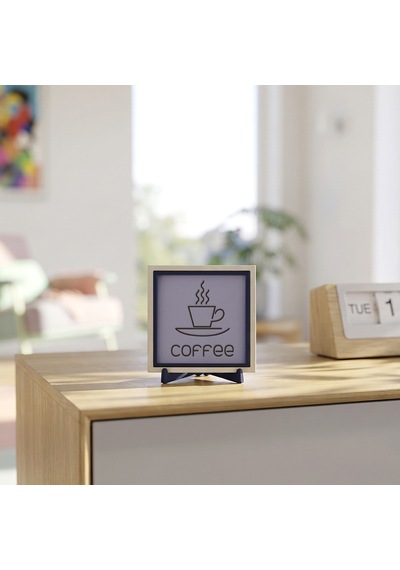 Modern Coffee Temalı Dekoratif Obje, Yaşam Alanınıza Keyif Katan Estetik Tasarım 10x10 Cm