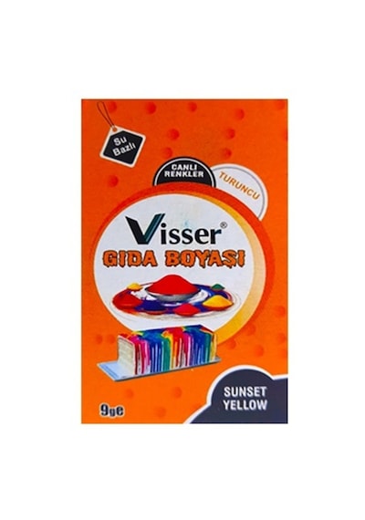 Visser Toz Gıda Boyası Turuncu 12 x 9 G
