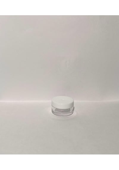 5ml Beyaz Kapaklı Akrilik Krem Kutusu, Plastik Kutu, Kozmetik Kutu, 25 Adet