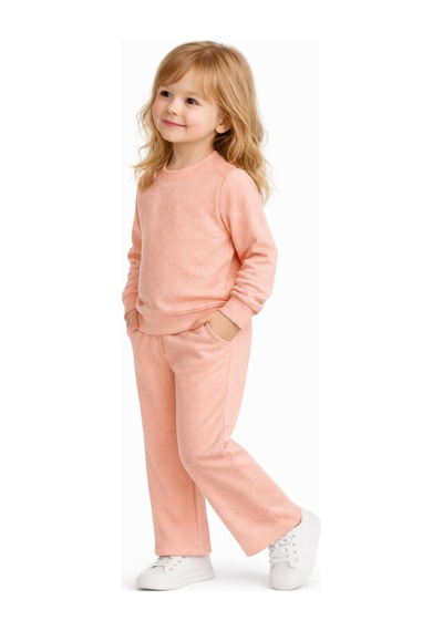 Kız Çocuk Taşlı Sweatshirt Pantolon Takım Bgl-st05273 SOMON