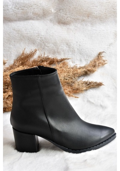 Fox Shoes Siyah Kalın Topuklu Kadın Bot L251089309 Fox Shoes Siyah Kalın Topuklu Kadın Bot L251089309