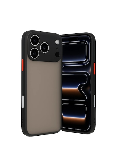 Apple Apple Uyumlu iPhone 17 Pro Max Kılıf Montreal Silikon Kapak - Siyah 0.2M-Çok Renkli
