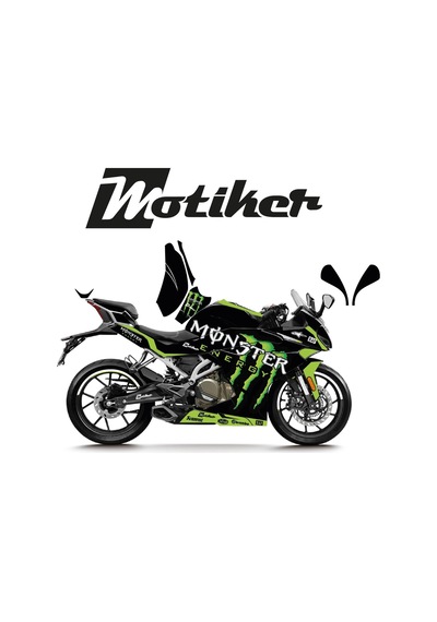 Cfmoto 250sr Monster Tasarım Sticker Etiket Modeli