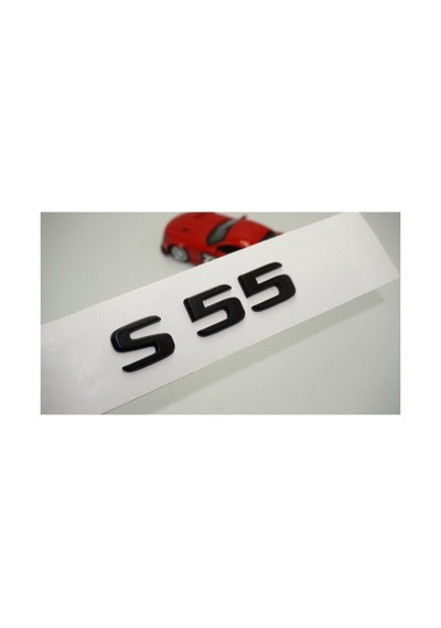 S 55 Bagaj Uyumlu Parlak Siyah Abs 3m 3d Yazı Logo