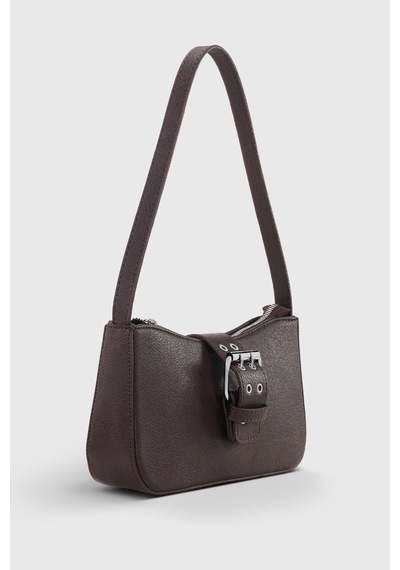 Housebags Kadın Kahverengi Vintage Görünüm Tokalı Omuz Çantası 268 Kahverengi