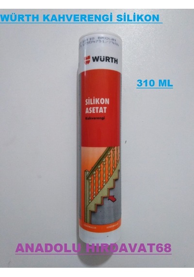 Würth Kahverengi Silikon Yapıştırıcı Güçlü Silikon Kahve Renk 310ml Germany