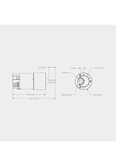 12v Enkoderli Fırçalı Dc Motor