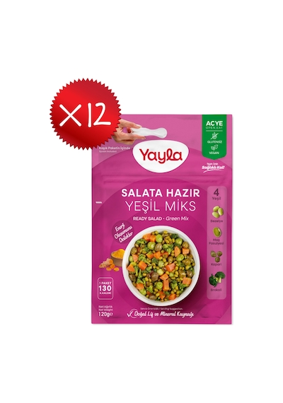 Yayla Salata Hazır Yeşil Miks 120 Gr X 12 Adet