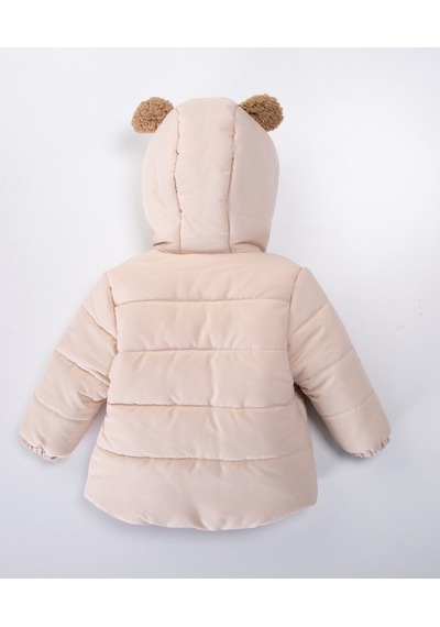Xo Kids Ayıcık Nakışlı İçi Polarlı Kapüşonlu Şişme Erkek Çocuk Mont 2-6 Yaş 51429 Bej