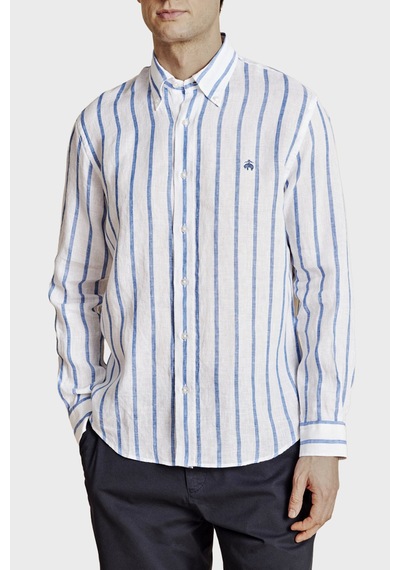 Brooks Brothers % 100 Keten Düğmeli Yaka Çizgili Gömlek Erkek Gömlek Bbss26msh013175 Mavi-beyaz Brooks Brothers % 100 Keten Düğmeli Yaka Çizgili Gömlek Erkek Gömlek Bbss26msh013175 Mavi-beyaz