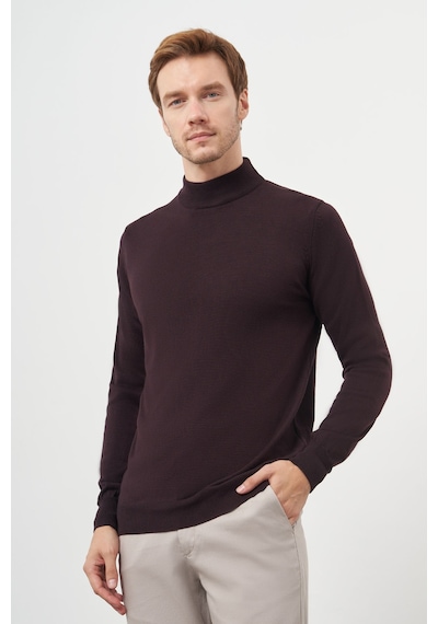 Morven Erkek Mor Basic Yarım Balıkçı Yaka Dynamic Fit Rahat Kesim Triko 26kc017001309 Mor Mor