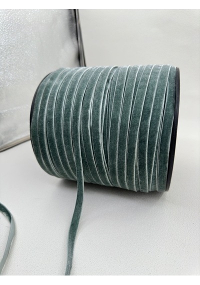 Paşateks- 1 Cm Düz Kadife-5 Metre -d.yeşil