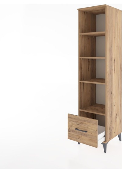Hyperion Dolap 4 Raflı Tek Çekmeceli 44x44x182 Çam-çam Atlas Çam