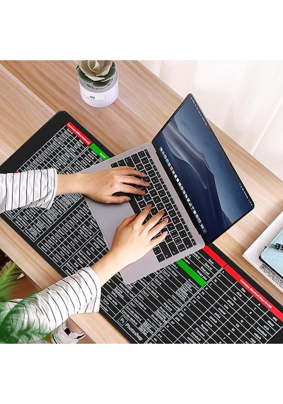 Kaymaz Mousepad Pc Kısayollar Desenli Oyuncu Gaming Mouse Pad 40x90cm