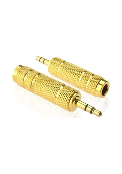 3.5 MM Erkek Aux To 6.3 MM Dişi Çivi Jack Jak Çevirici Altın Uç