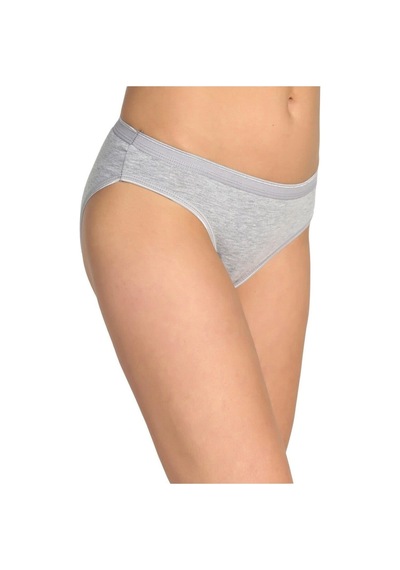 12 Adet Elastan Düz Bikini Külot Gri
