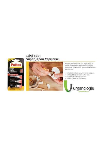 Pattex Süper Glue Hızlı Japon Yapıştırıcı Mini Trio 3X1 Gr