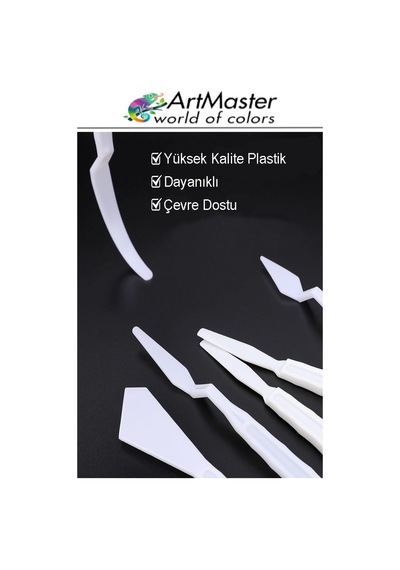 Plastik 17 Hazneli Resim Paleti Ve 5 Li Plastik Spatula Seti 1 Paket Sanatsal Ressam Paleti Plastik Palet Bıçağı