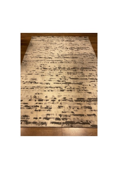 160x230 El Dokuması Bambu - Yün Krem Halı