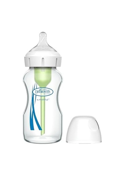 9 Oz/270 Ml Geniş Ağız Cam Biberon, Tekli Paket 91700 Açık