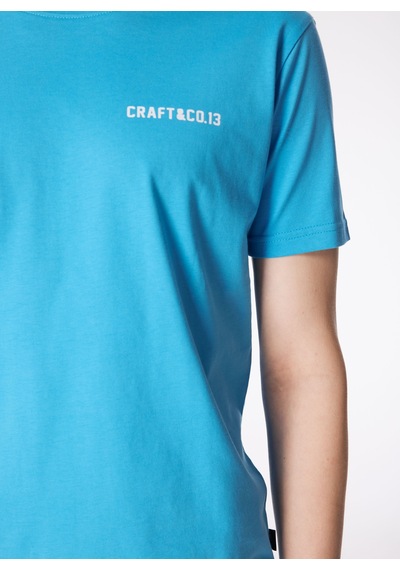 Ko Samui Bisiklet Yaka Baskılı Mavi Erkek T-shirt Kmtr S226 Road Craft&co Regular Fıt