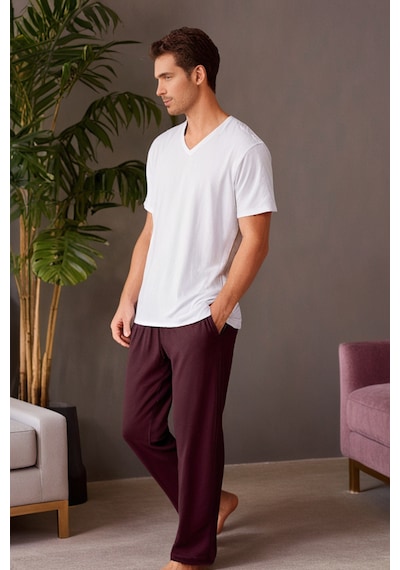 Elemge %100 Pamuk 2'li Süprem Erkek Pijama Altı Compact Penye Rahat Kalıp Cepli Ipli Terletmez Bordo - Haki Bordo-haki Elemge %100 Pamuk 2'li Süprem Erkek Pijama Altı Compact Penye Rahat Kalıp Cepli Ipli Terletmez Bordo - Haki Bordo-haki