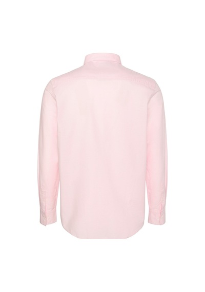 Calvin Klein Ls Erkek Düz Renk Oxford Pembe Klasik Gömlek-15674 Pearly Pink