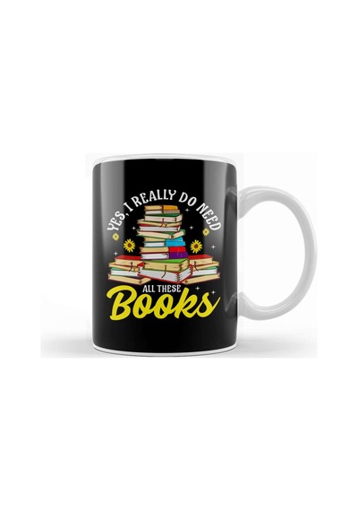 Yes, I Really Do Need All These Books Bookworm Kupa Bardak Porselen Karışık