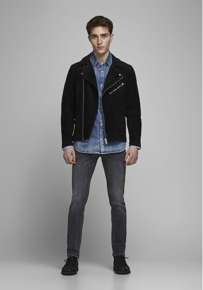 Jack & Jones Slim Fit Düşük Bel Siyah Erkek Kot Pantolon 12159030 Siyah