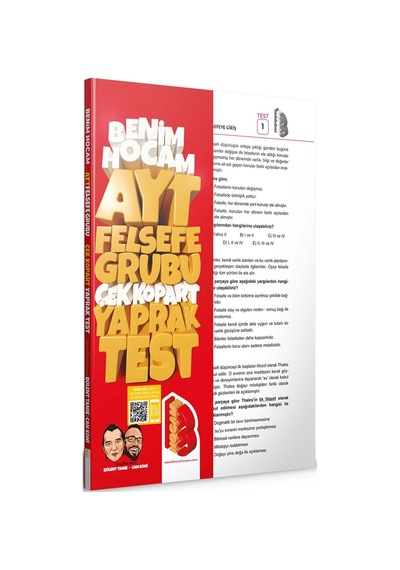 2023 AYT Felsefe Çek Kopar Yaprak Test -  Benim Hocam Yayınları