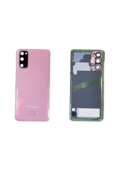 Samsung S20fe Pembe Uyumlu Kamera Camlı Arka Cam Batarya Pil Kapağı Telefon Arka Kapak 41280160